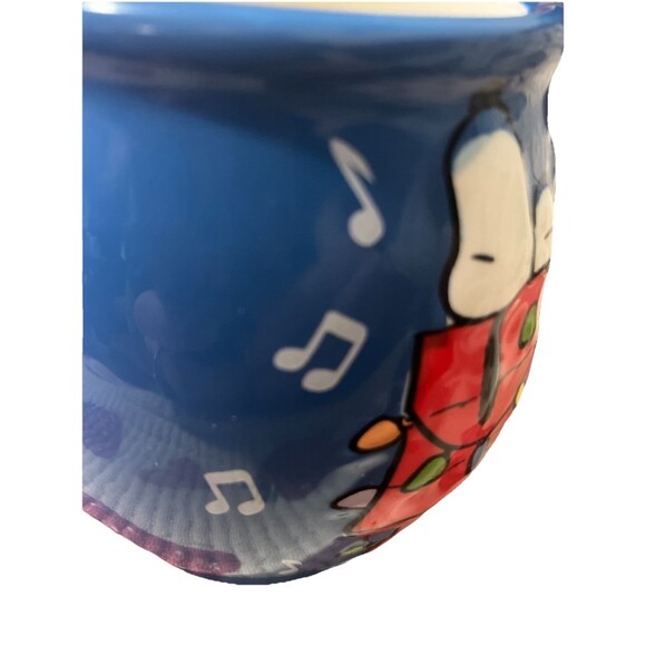 2012 Snoopy Christmas lights Doghouse Mug Peanuts Worldwide LLC 8 Oz Mug vintage - Picture 10 of 16